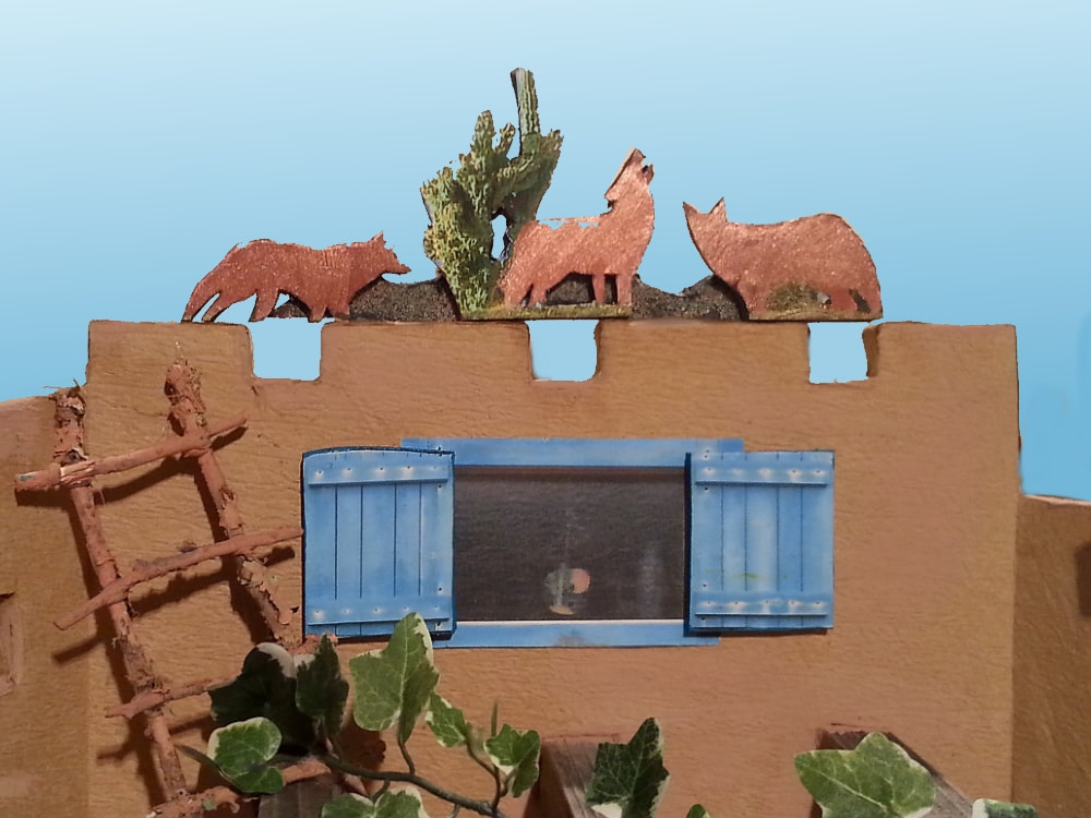 Wild Coyote Dreams Image #7.  Altar construction by Linda A Levy, Linda Levy, LA Levy, artist in Santa Cruz, California